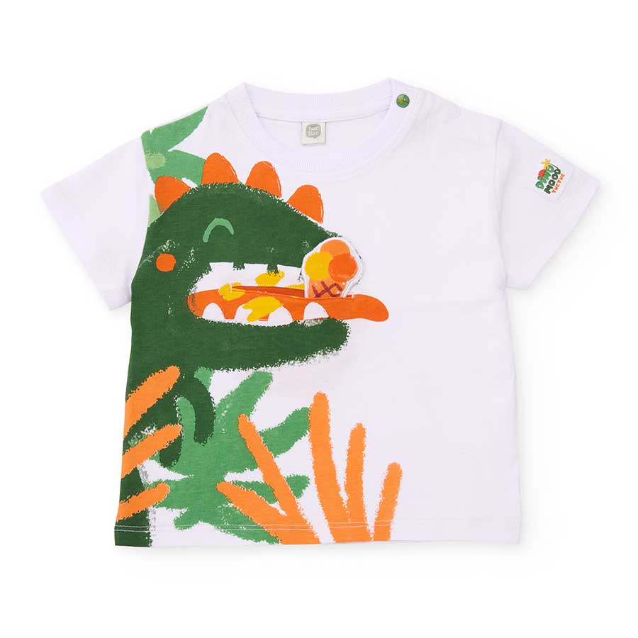 T-shirt de la ligne de vêtements pour enfants Tuc Tuc, avec une impression colorée sur le devant ...