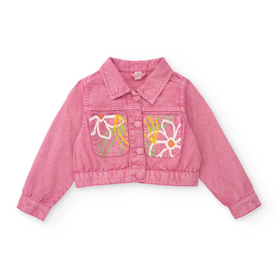 Veste en denim de la ligne de vêtements pour petites filles Tuc Tuc avec de petites poches sur l'...