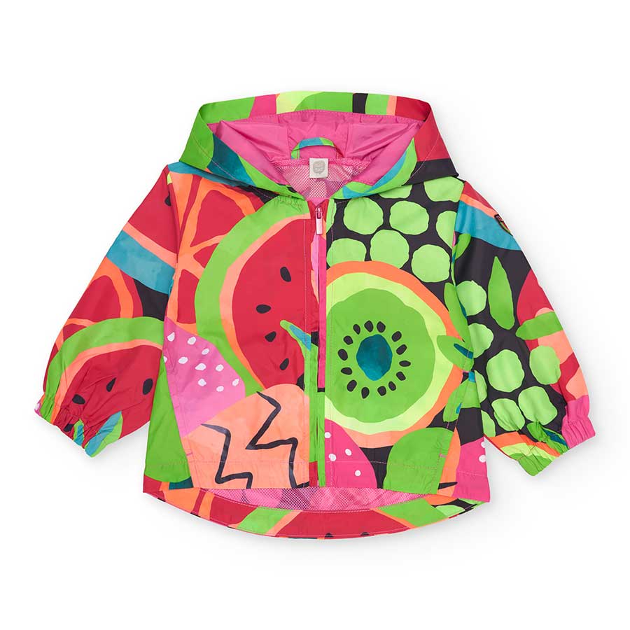 Blouson coupe-vent de la ligne de vêtements pour filles Tuc Tuc, à motif de fruits colorés, avec ...