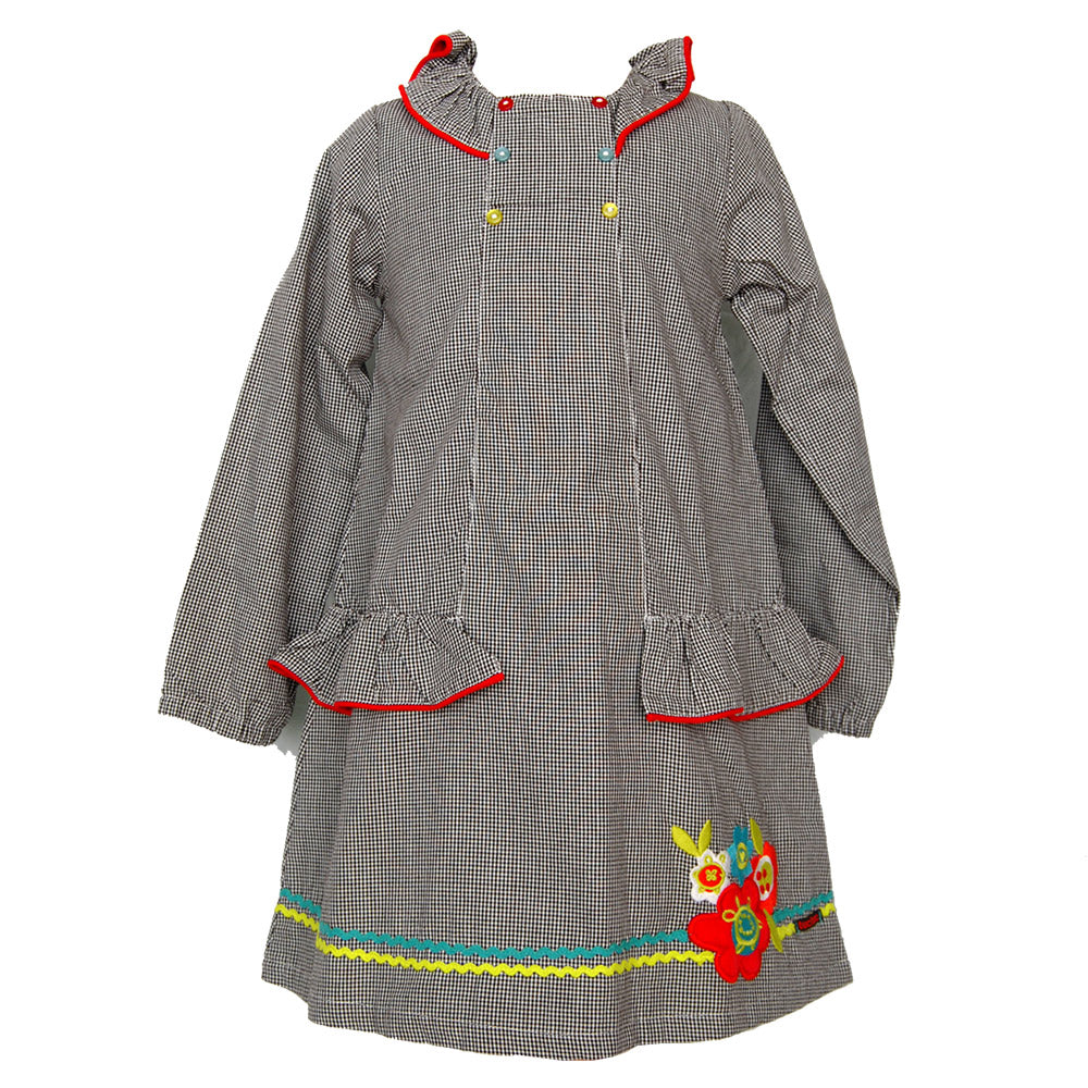 Robe de la ligne vêtements fille Tuc Tuc, avec motif micro-carreaux. Encolure et hanches avec vol...