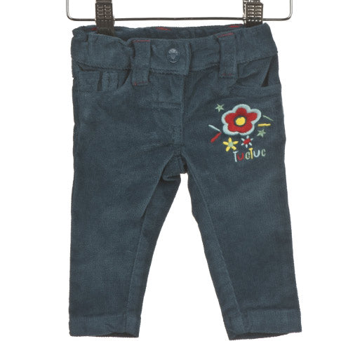 Pantalon en velours de la ligne vêtements fille Tuc Tuc, avec broderie colorée
  sur le devant et...