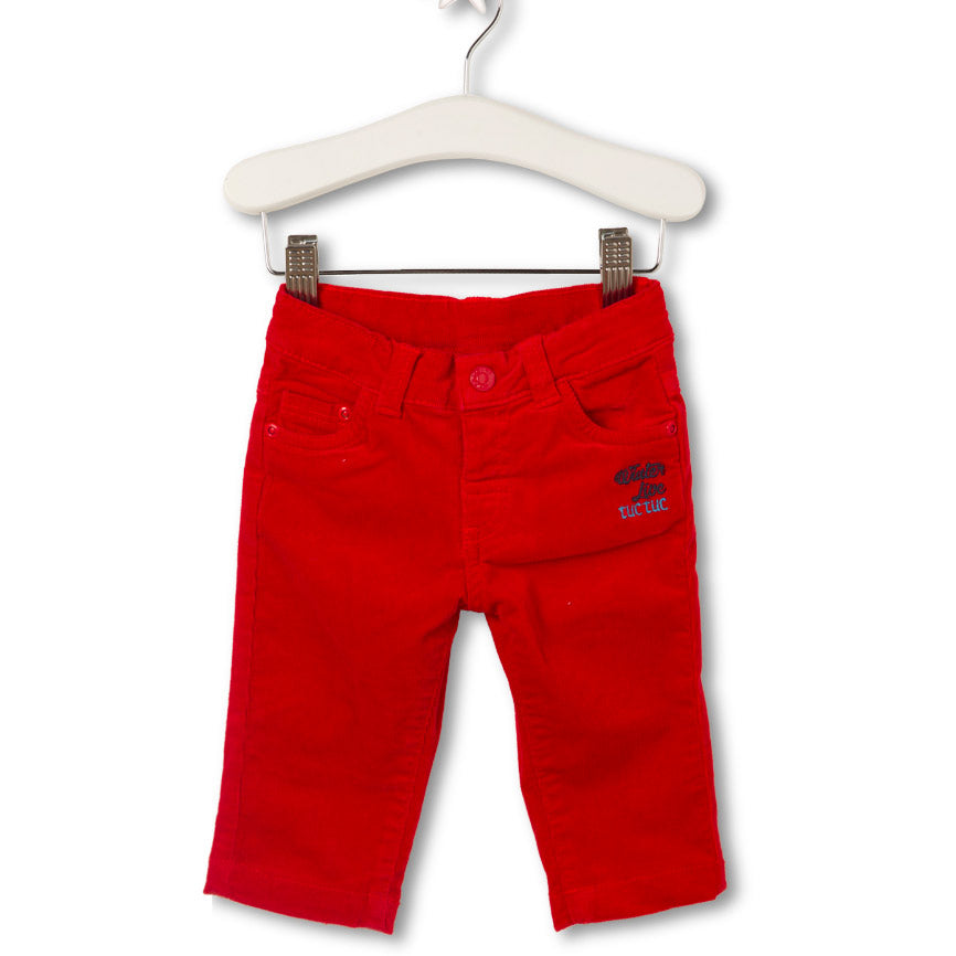 Pantalon de la ligne vêtements enfant Tuc Tuc uni modèle cinq
  poches avec broderie à l'avant et...