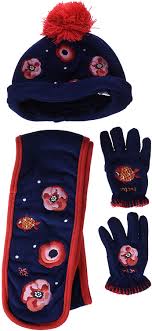Ensemble écharpe, bonnet et gants de la Ligne Vêtements Fille Tuc Tuc, en polaire, avec surpiqûre...