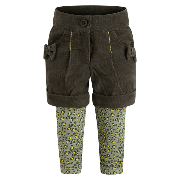 Shorts de la ligne Vêtements Fille Tuc Tuc en velours côtelé avec leggings intégrés à motif anima...