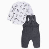 SALOPETTE EN FLANELLE ET T-SHIRT