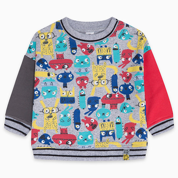 Felpa de la Ligne Vêtements Enfant Tuc Tuc avec manches unies et partie centrale avec motif multi...