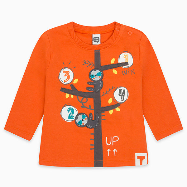 T-shirt de la Ligne Vêtements Enfant Tuc Tuc colorée, avec sur le devant des dessins et des appli...