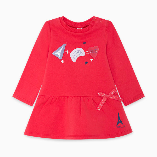 Robe en molleton de la Ligne Vêtements Fille Tuc Tuc avec boutons-pression sur la bretelle, petit...