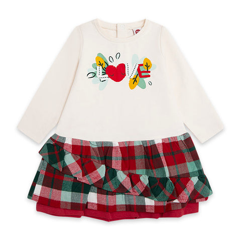 ABITO FLANELLA E JERSEY - Tuc Tuc - Sesso: Bambina - Colore: uni - Stagione: Autunno-Inverno