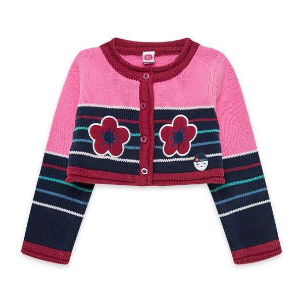 Cardigan de la ligne Vêtements Fille Tuc Tuc, collection Kyoto Girls, avec
  broderies sur le dev...
