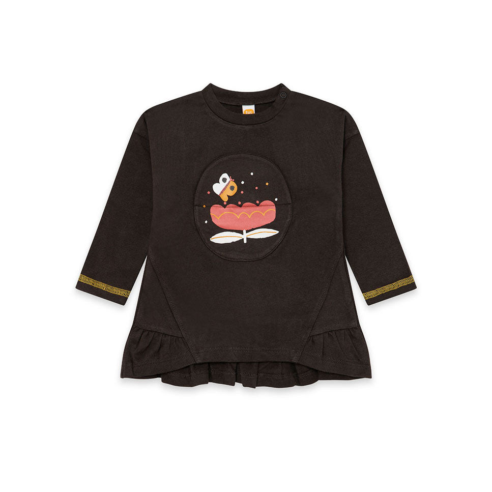 T-shirt de la Ligne Vêtements Fille Tuc Tuc, avec application sur le devant et petits volants sur...