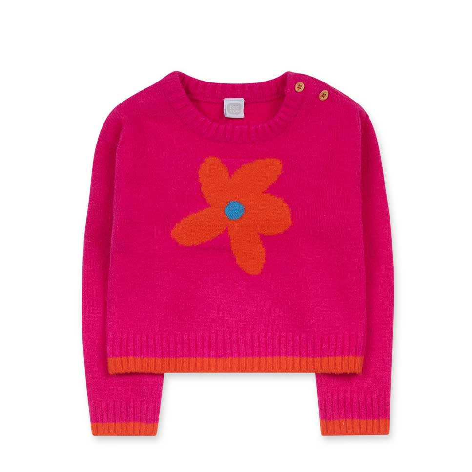 Pull de la ligne Vêtements Fille Tuc Tuc, avec des petits boutons en bois sur l'épaule. Au centre...