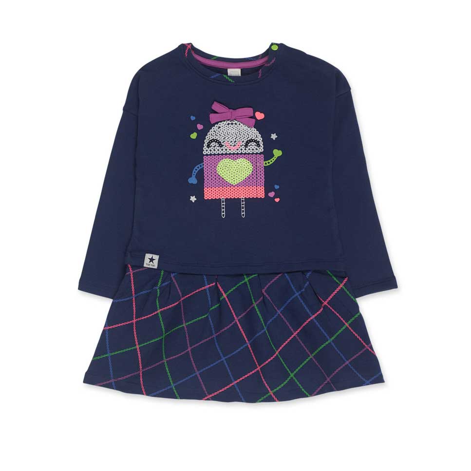 Robe de la Ligne Vêtements Fille Tuc Tuc, avec application en paillettes sur le devant et jupe à ...