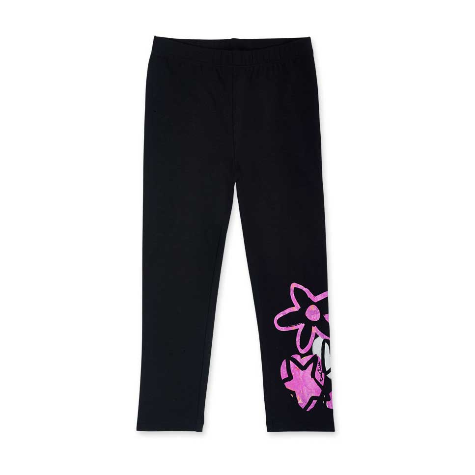 Leggings de la ligne Vêtements Bmabina Tuc Tuc, unis avec des imprimés fluo sur le bas. 
Composit...