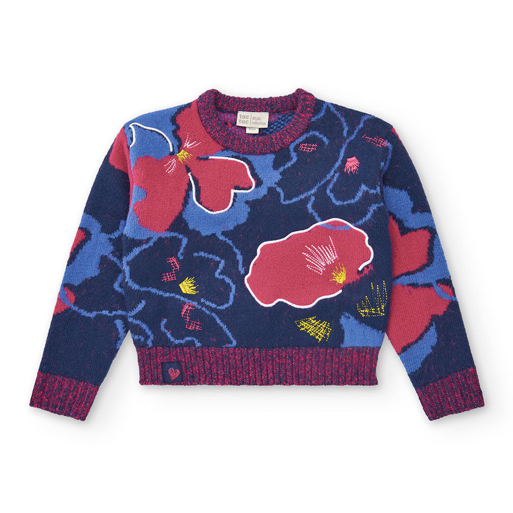 Maglione de la Ligne Vêtements Fille Tuc Tuc, à trame double et avec motif floral. 
Compositions ...