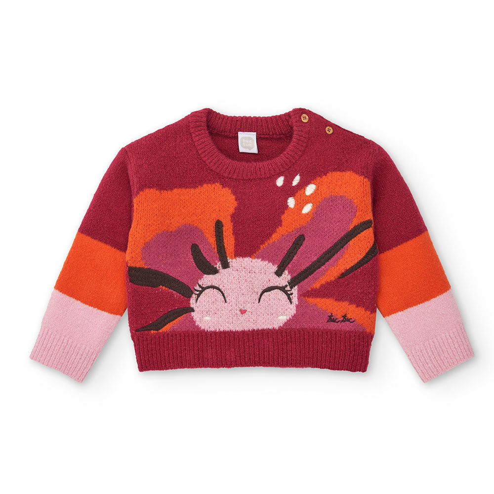 Maglione de la Ligne Vêtements Fille Tuc Tuc, dessins floraux sur le devant et petites broderies ...