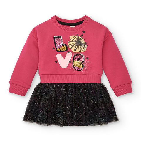ROBE SWEAT ET TULLE