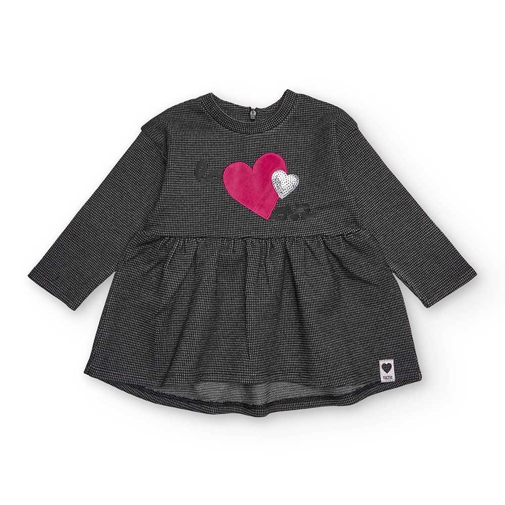 Robe de la ligne Vêtements Fille Tuc Tuc, avec tissu en fil métallisé et petite application en fo...