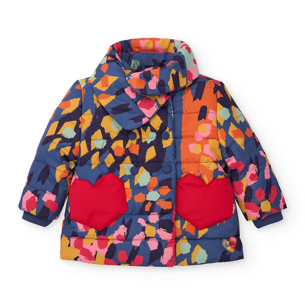 Doudoune de la ligne Vêtements Fille tuc Tuc, avec un motif aux couleurs vives et une double ferm...