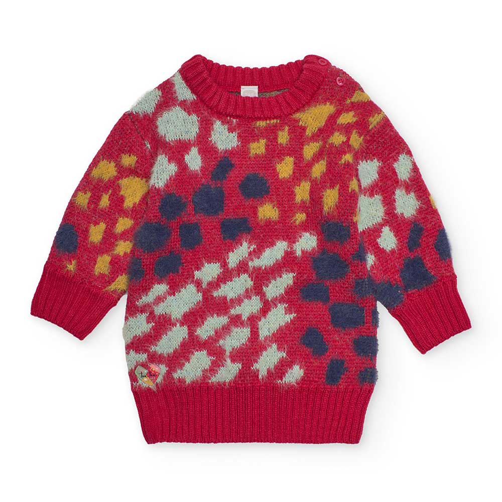 
Abitino della Linea Abbigliamento Bambina tuc Tuc, in tricot con colori accesi e modello a maxim...