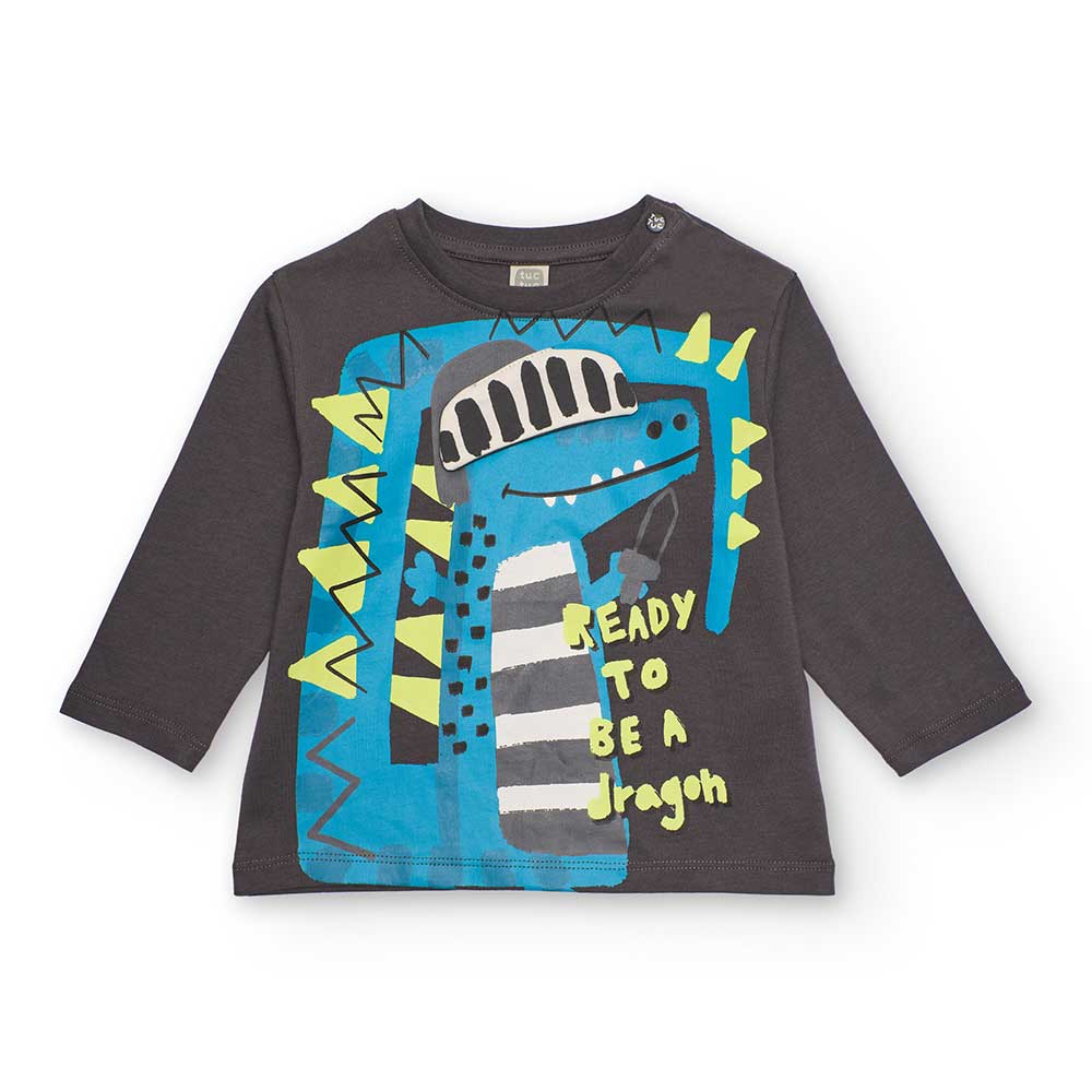 T-shirt à manches longues de la ligne Vêtements Enfant Tuc Tuc, avec un crocodile imprimé sur le ...