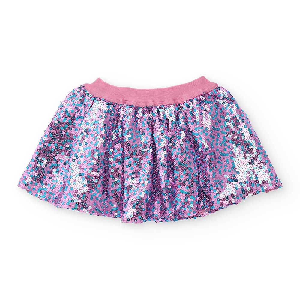 Sequined mini skirt from the Tuc Tuc Children's Clothing line, with elastic at the waist.
Composi...