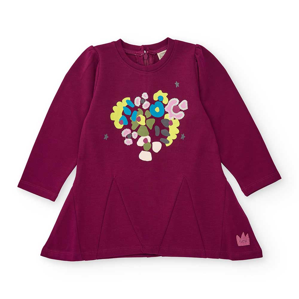 Robe de la ligne Vêtements Fille Tuc Tuc, en molleton léger, avec un modèle évasé en bas et une i...