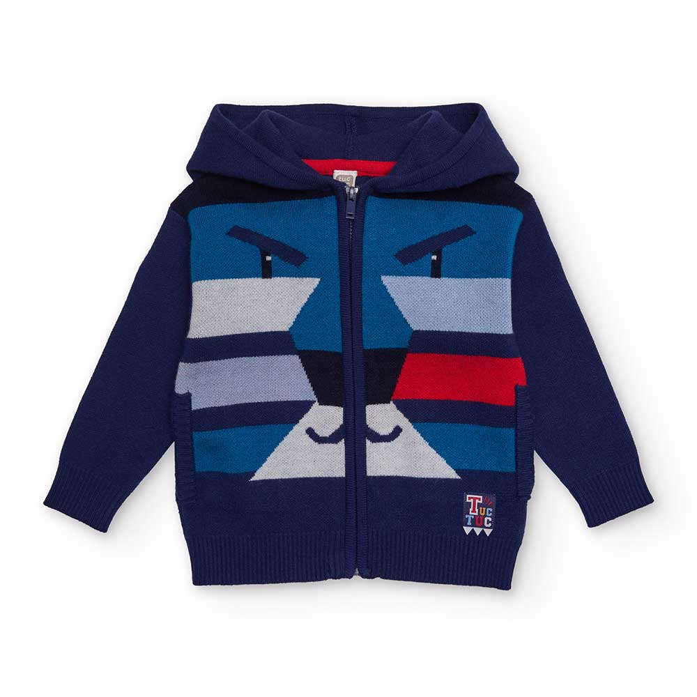 Cardigan de la ligne Vêtements Enfant Tuc Tuc, avec fermeture éclair et capuche. motif multicolor...
