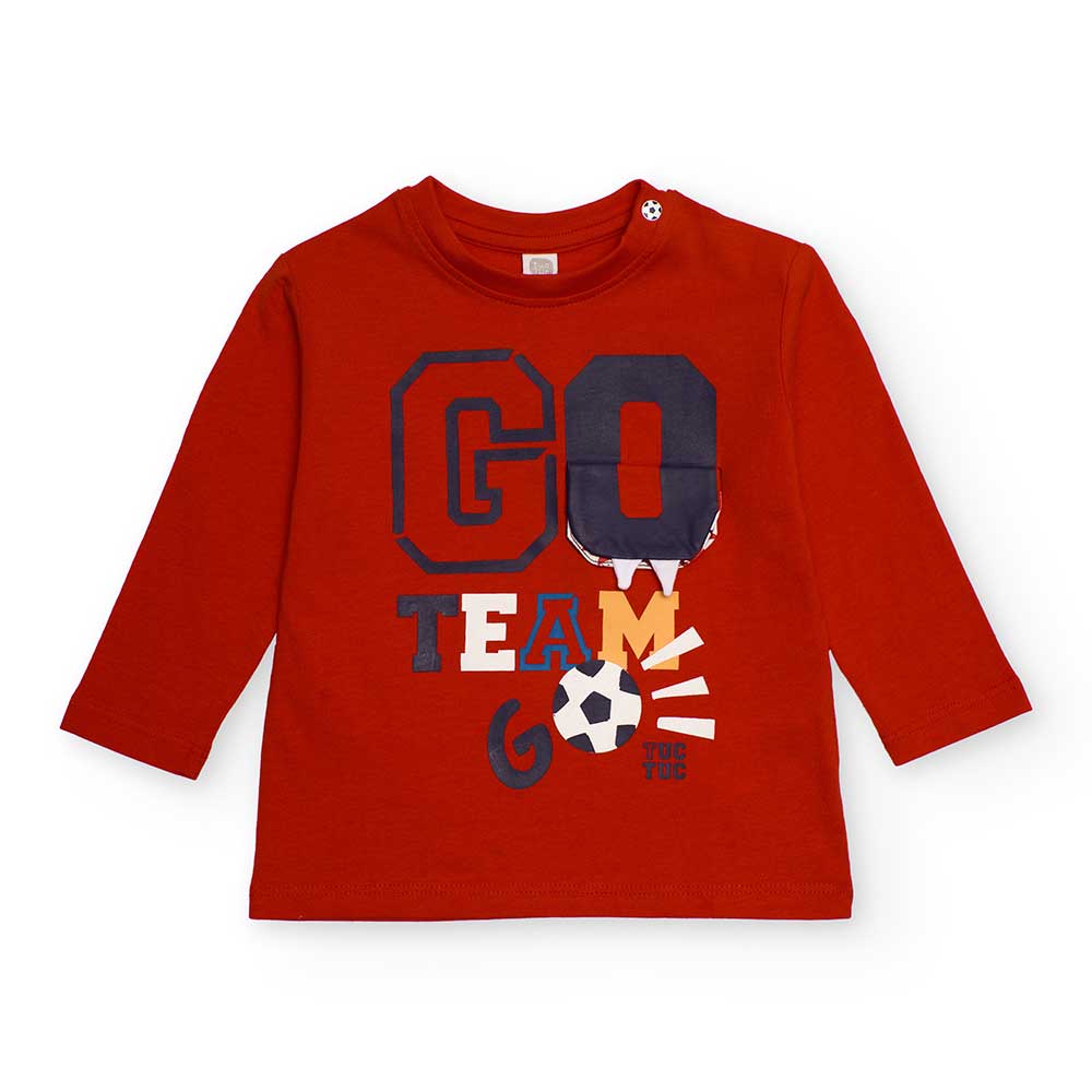 T-shirt à manches longues de la ligne Vêtements Enfant Tuc Tuc, avec impression sur le devant.
Co...
