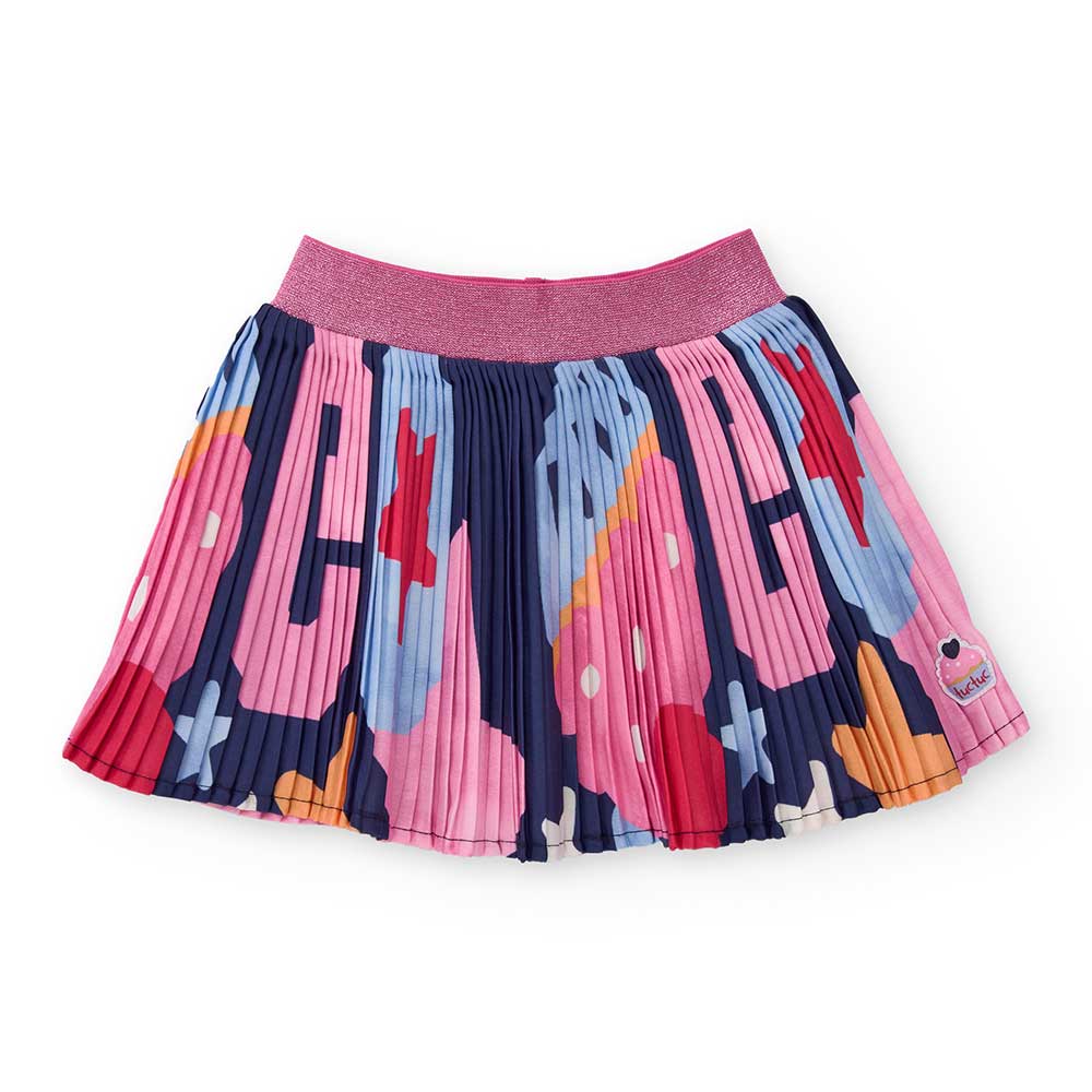 Jupe de la ligne Vêtements Fille Tuc Tuc plissée en tissu léger avec motif multicolore.
Compositi...