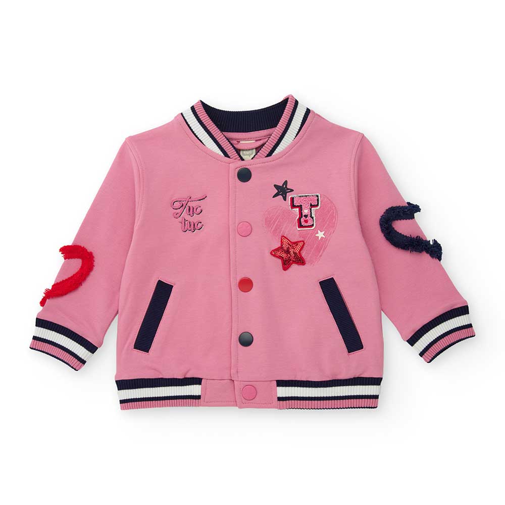 Felpa della Linea Abbigliamento Tuc Tuc, a giacca con bottoni sul dvanti ed elastico su colletto ...