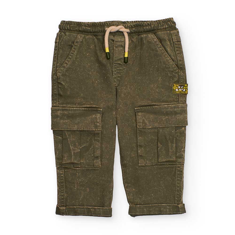Pantalon en tissu doux de la ligne Vêtements Enfant Tuc Yuc, avec cordon à la taille et grandes p...
