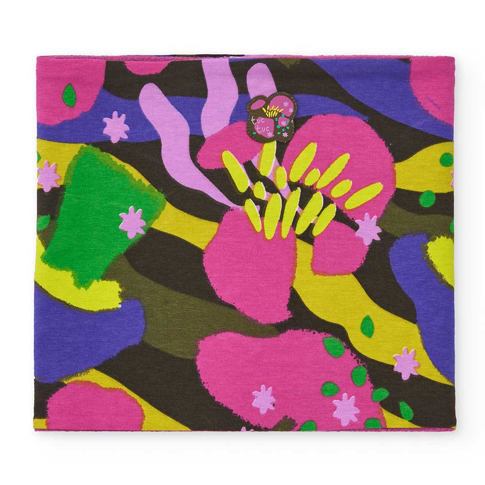 Tour de cou de la ligne Vêtements Fille tuc Tuc, avec intérieur en polaire et extérieur à motif m...