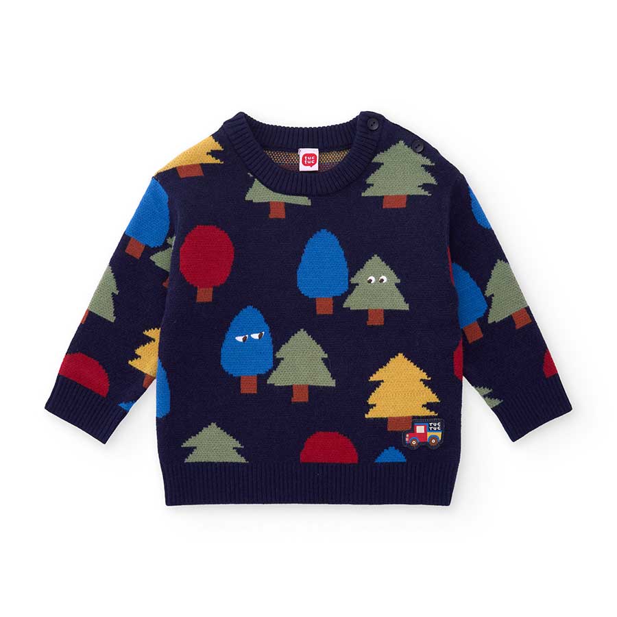 Questo maglione in jersey è perfetto per tenere caldo il tuo bambino durante le giornate più fres...