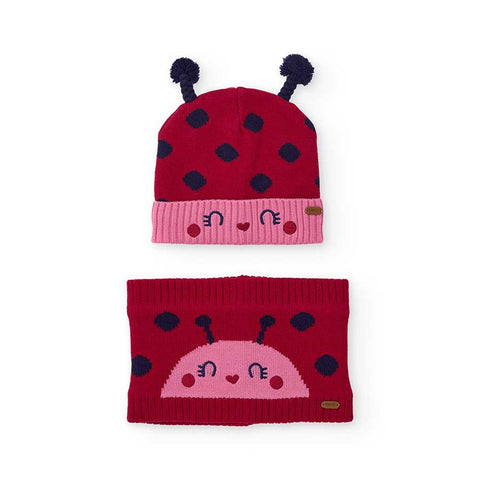 BONNET À PON-PON ET CHAUDE-COU