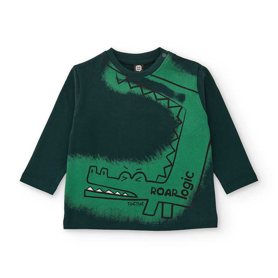 Questa maglia a manica lunga con divertente stampa di coccodrillo è perfetta per accompagnare i t...