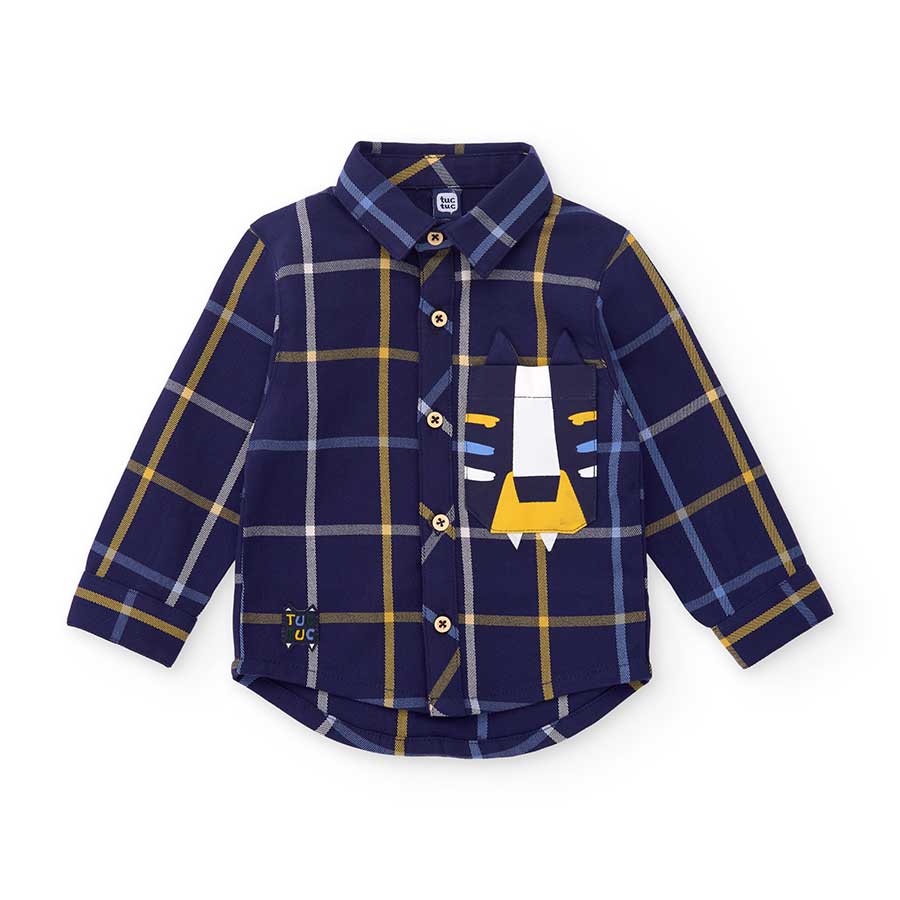 CHEMISE À MANCHES LONGUES À CARREAUX