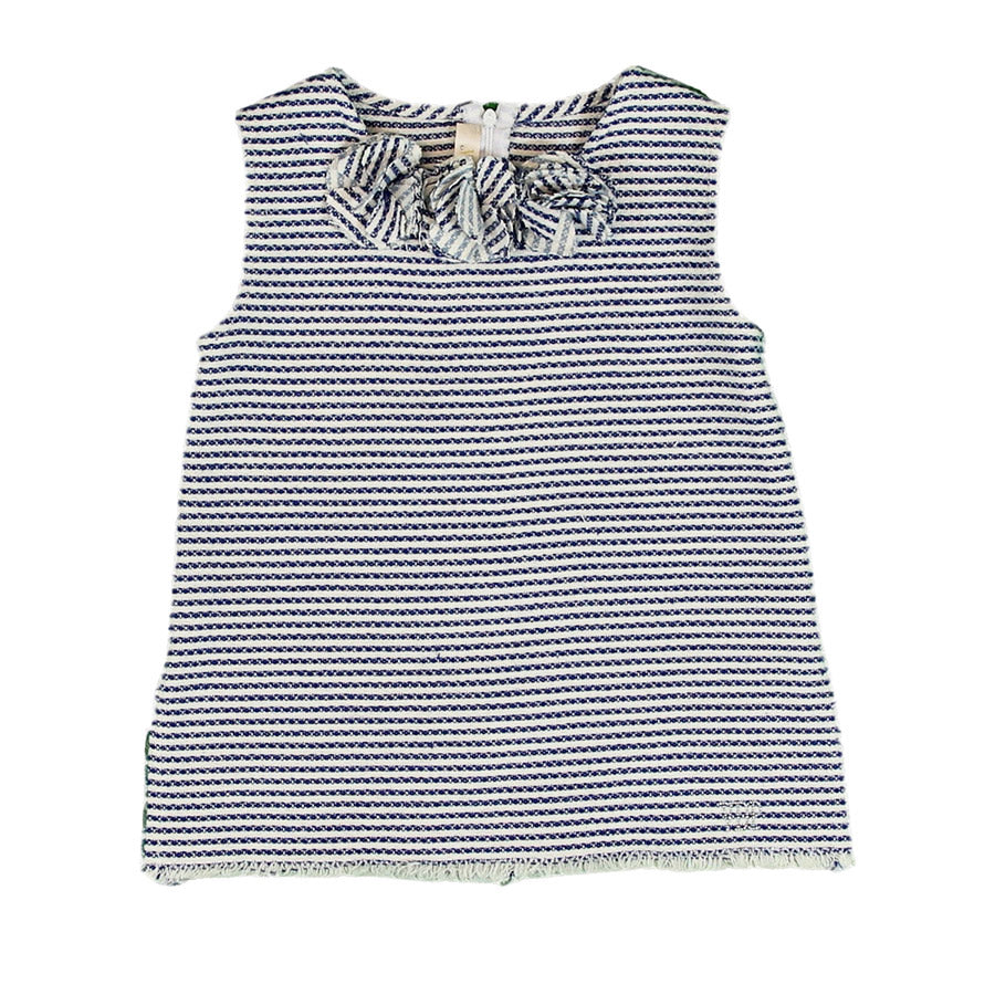 Top de la ligne vêtements fille Via delle Perle Girls, modèle sans manches
  décoré par l'applica...