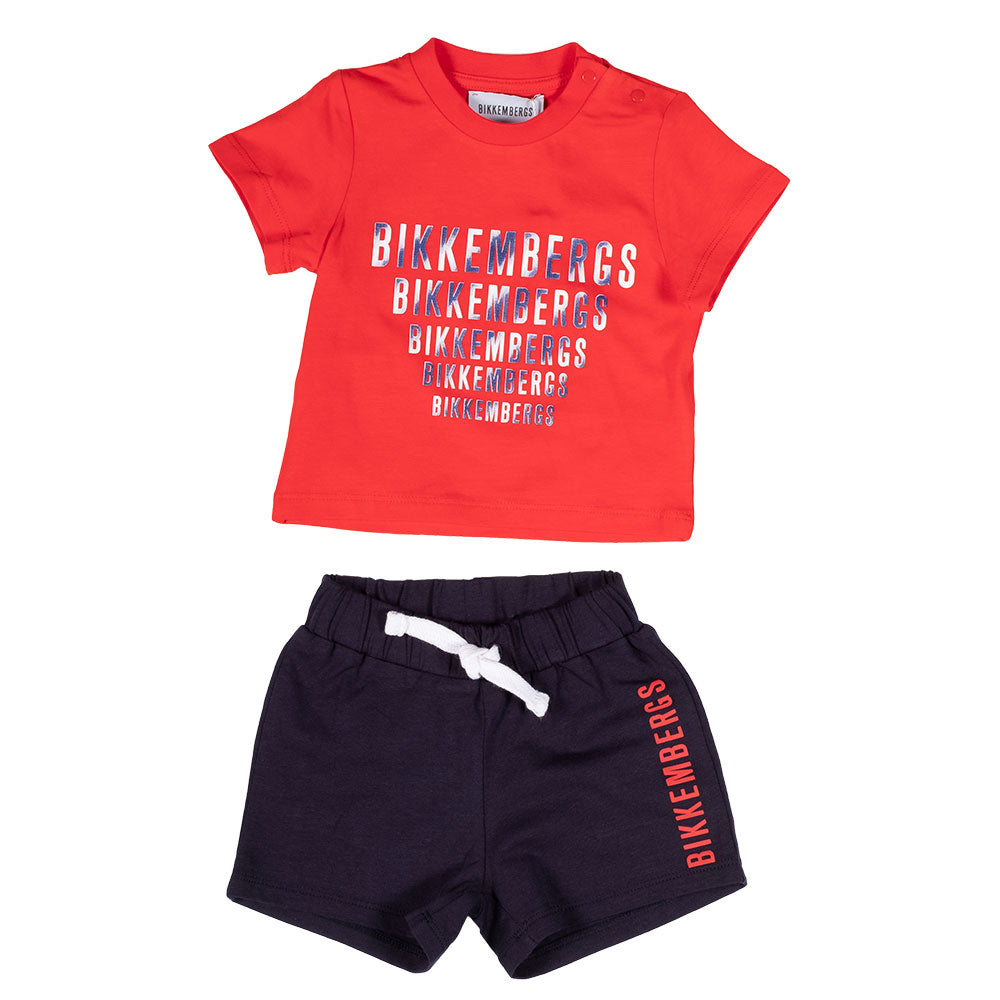 
Two-piece suit from the Bikkembergs children's clothing line, with logo.

Composition: 95% Cotto...