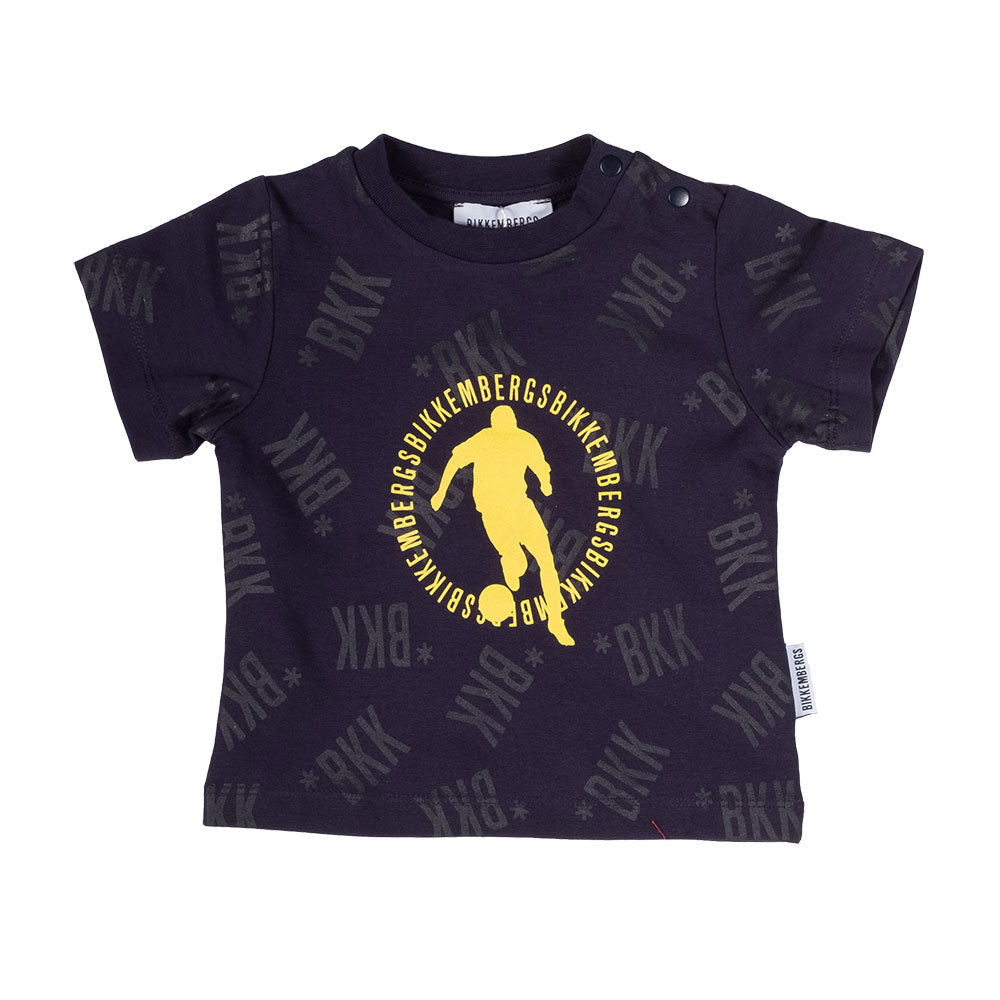 
T-shirt from the Bikkembergs children's clothing line, with tone-on-tone logo and contrasting co...