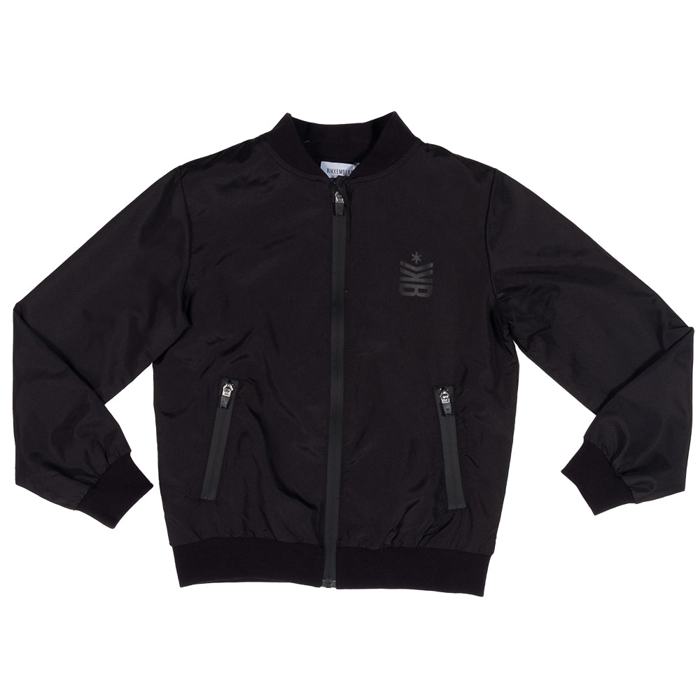 Bomber jacket from the Bikkembergs children's clothing line, with pockets on the front closed wit...
