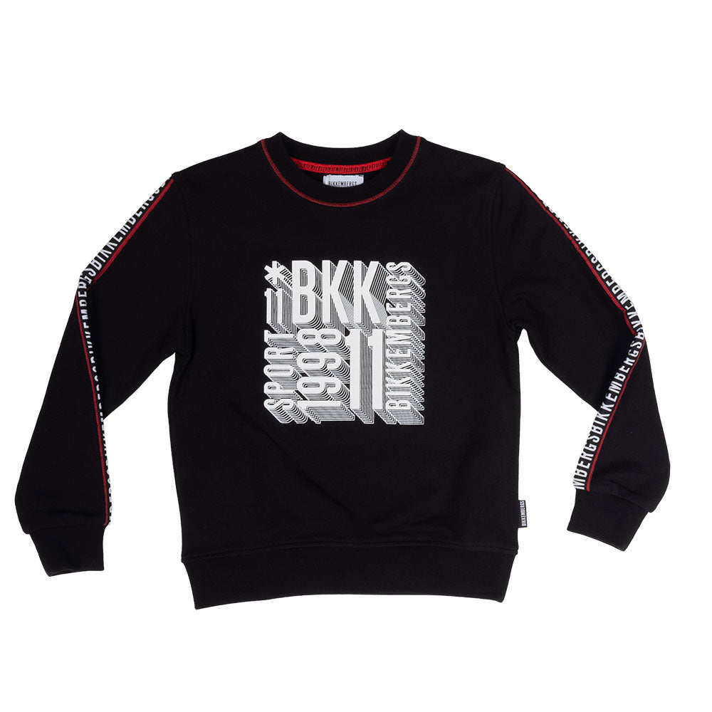 Sweatshirt blouse from the Bikkembergs children's clothing line, with contrasting color print on ...