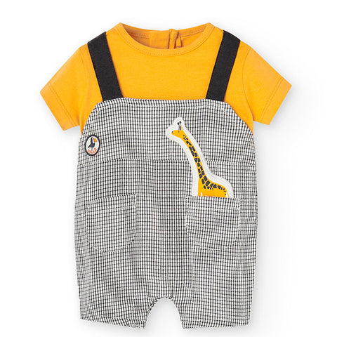 Combined jersey playsuit for babies -BCI
