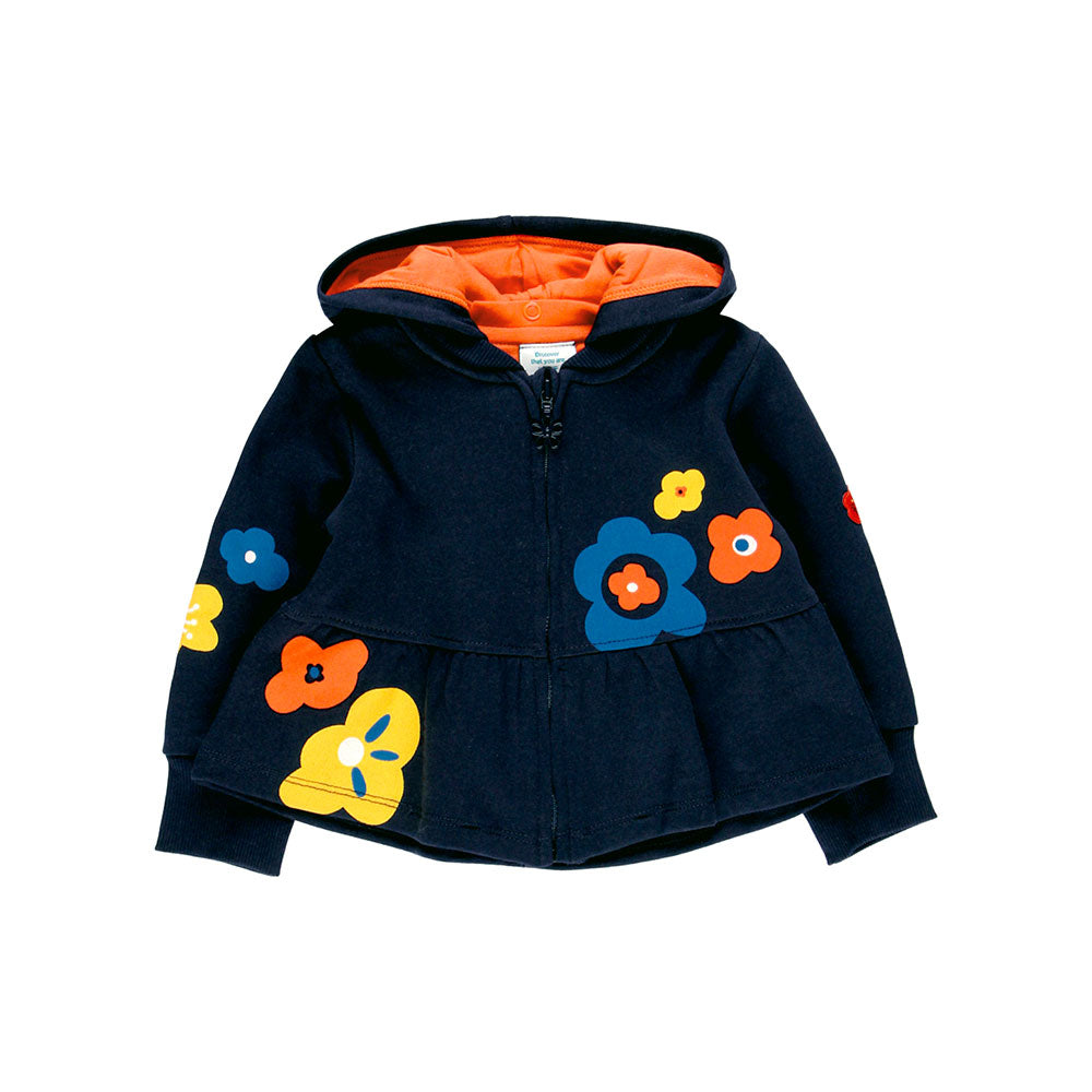 
Hooded sweatshirt from the Boboli Girls' Clothing Line, with colorful flower prints and removabl...