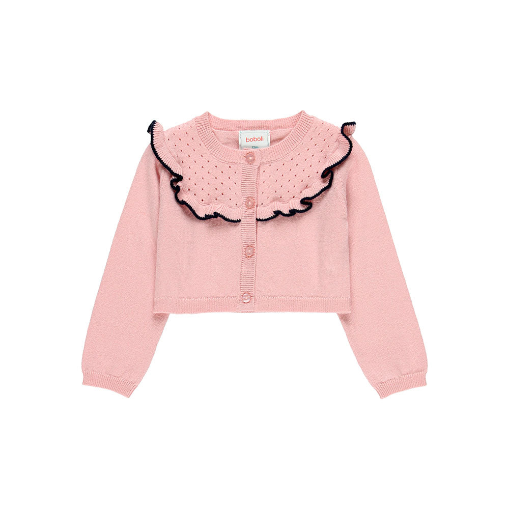 
Cardigan from the Boboli Girls' Clothing Line, elegant with curls on the front. Edges in contras...