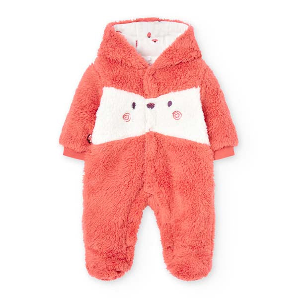 
Soft playsuit from the Boboli Girls' Clothing Line, padded, with cotton inside. Hood with ears a...
