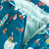Printed technical fabric baby tracksuit for newborns