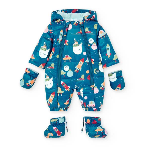 
Tracksuit from the Boboli Girls' Clothing Line, padded and waterproof. with hood, mittens and fe...