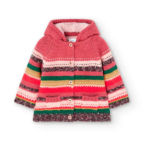 Striped tricot jacket for babies