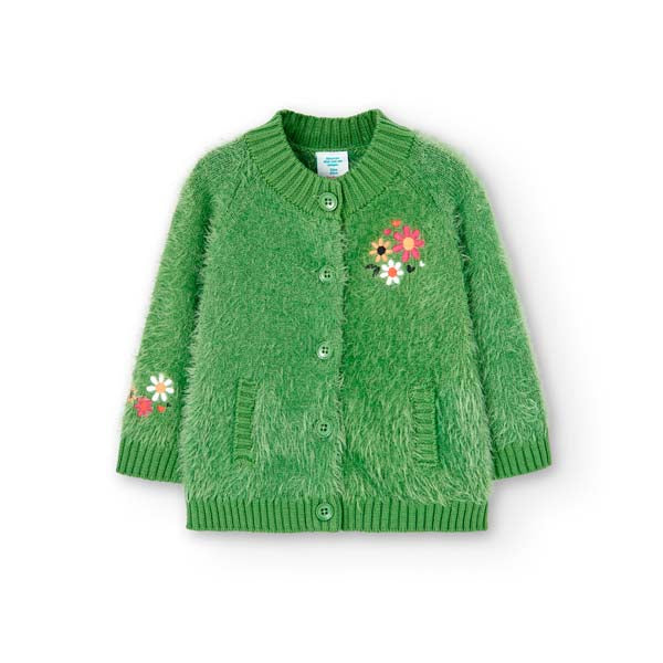 
Cardigan from the Boboli Girls' Clothing Line, with pockets on the sides and embroidery on the f...